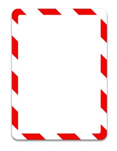 Obrázek Kapsy Magneto bezpečnostní - A4 / červeno-bílá / 2 ks / samolepicí