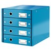 Obrázek Zásuvkový box Leitz Click & Store - 4 zásuvky / modrá