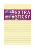 Obrázek Samolepicí bločky Stick´n by Hopax Extra Sticky - 101 x 150 mm / linka / 90 lístků / pastelová žlutá