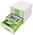 Obrázek Zásuvkový box WOW - zelená / 4+1 zásuvky