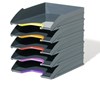 Obrázek Kancelářský box Varicolor Tray set - šedo-barevný / 5 zásuvek