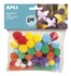Obrázek Kuličky POM POM APLI - barevné / 78 ks
