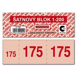 Obrázek Šatnové bloky Baloušek 135 x 47 mm / 1-200 / 8 odstínů barev / ET295