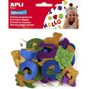 Obrázek Samolepicí písmena APLI - třpytivá / 52 ks