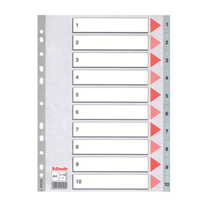 Obrázek Rozdružovač A4 plastový Esselte - šedý / 1 - 10