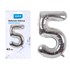 Obrázek Balónek nafukovací č. 5 - stříbrný / 43cm