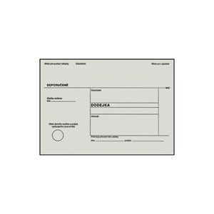 Obrázek Obálky B6 s dodejkou - bílá / 1000 ks