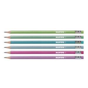 Obrázek Tužka Kores trojhranná metalická Style - HB / barevný mix