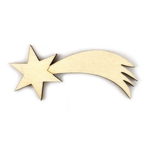 Obrázek Dřevěný výřez - kometa / 5,5cm