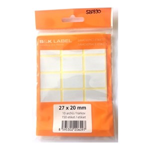 Obrázek Samolepicí etikety v sáčku - 27 x 20 mm / 150 etiket