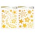 Obrázek Okenní fólie Glitr - mix zlaté hvězdy / 30 x 42 cm