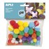Obrázek Kuličky POM POM APLI - barevné / 78 ks