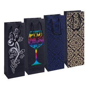 Obrázek Dárková taška na lahev - mix motivů / 12 x 35 cm