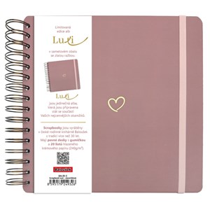 Obrázek Fotoalbum Luxi - 24 x 21 cm / starorůžová srdce