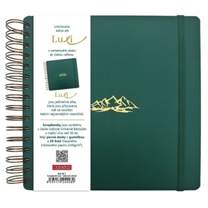 Obrázek Fotoalbum Luxi - 24 x 21 cm / láhvově zelená hory