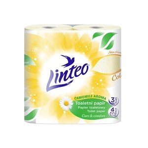 Obrázek Papír toaletní Linteo s vůní heřmánku - 3-vrstvý / 4 ks