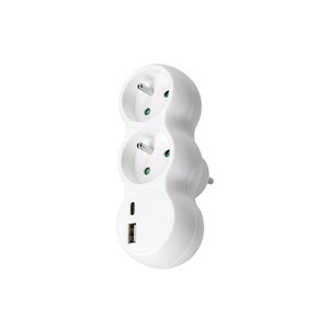 Obrázek Rozbočovací zásuvka 2 x USB A+C 20W - bílá