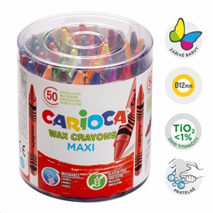 Obrázek Voskové pastelky Carioca Maxi - 50 ks