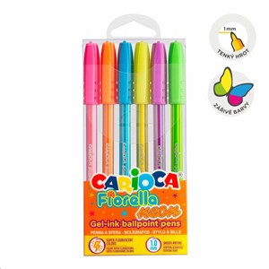 Obrázek Gelový roller Carioca Fiorella - 6 ks / mix neon