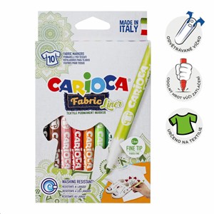 Obrázek Popisovače Carioca na textil - 10 ks