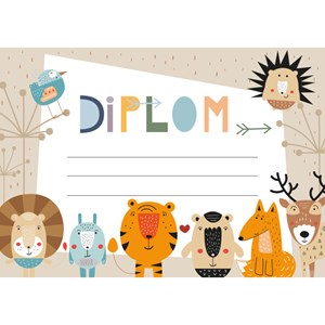 Obrázek Diplom A4 - Zvířátka