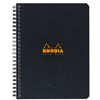 Obrázek Blok kroužkový Clairefontaine Rhodia A5+ - linka / 80 listů / černá