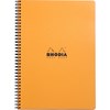 Obrázek Blok kroužkový Clairefontaine Rhodia A4+ - linka / 80 listů / oranžová