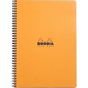 Obrázek Blok kroužkový Clairefontaine Rhodia A4+ - linka / 80 listů / oranžová