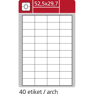 Obrázek Print etikety A4 PLUS pro laserový a inkoustový tisk - 52,5 x 29,7 mm (40 etiket / arch)